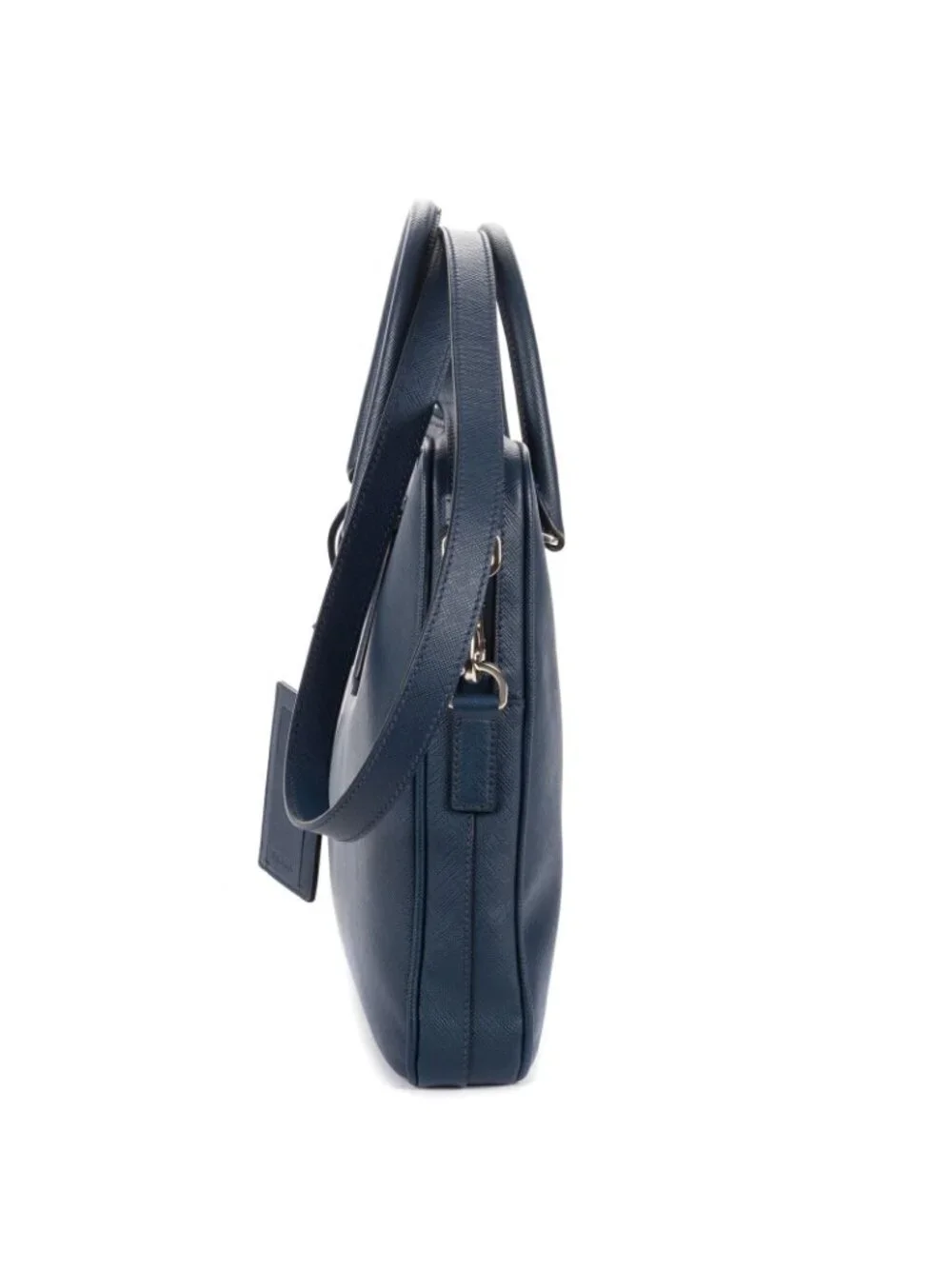 Prada Briefcase Blue Saffiano Leather